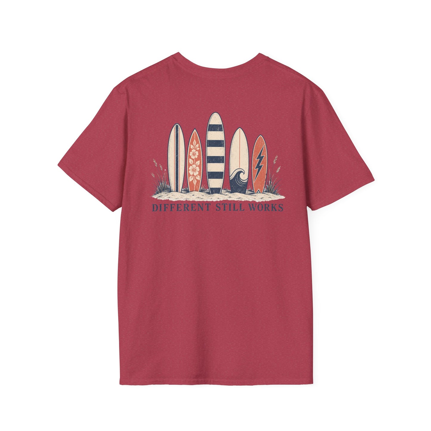 "Different Still Works" Vintage Surfboard Graphic Tee