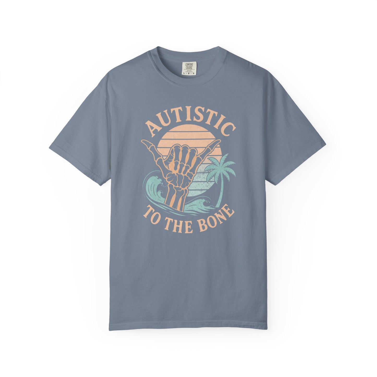 Autistic to the Bone T-Shirt — Retro Beach Skeleton Graphic Tee