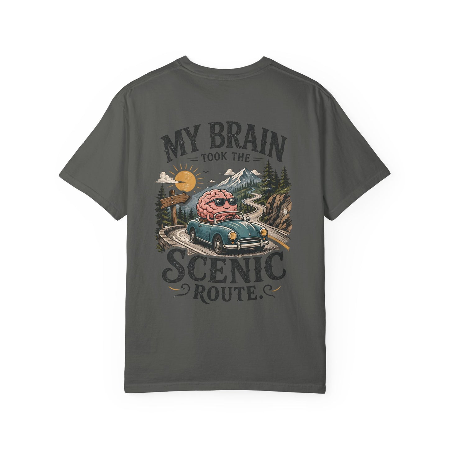 "My Brain Took the Scenic Route" ADHD Graphic Tee