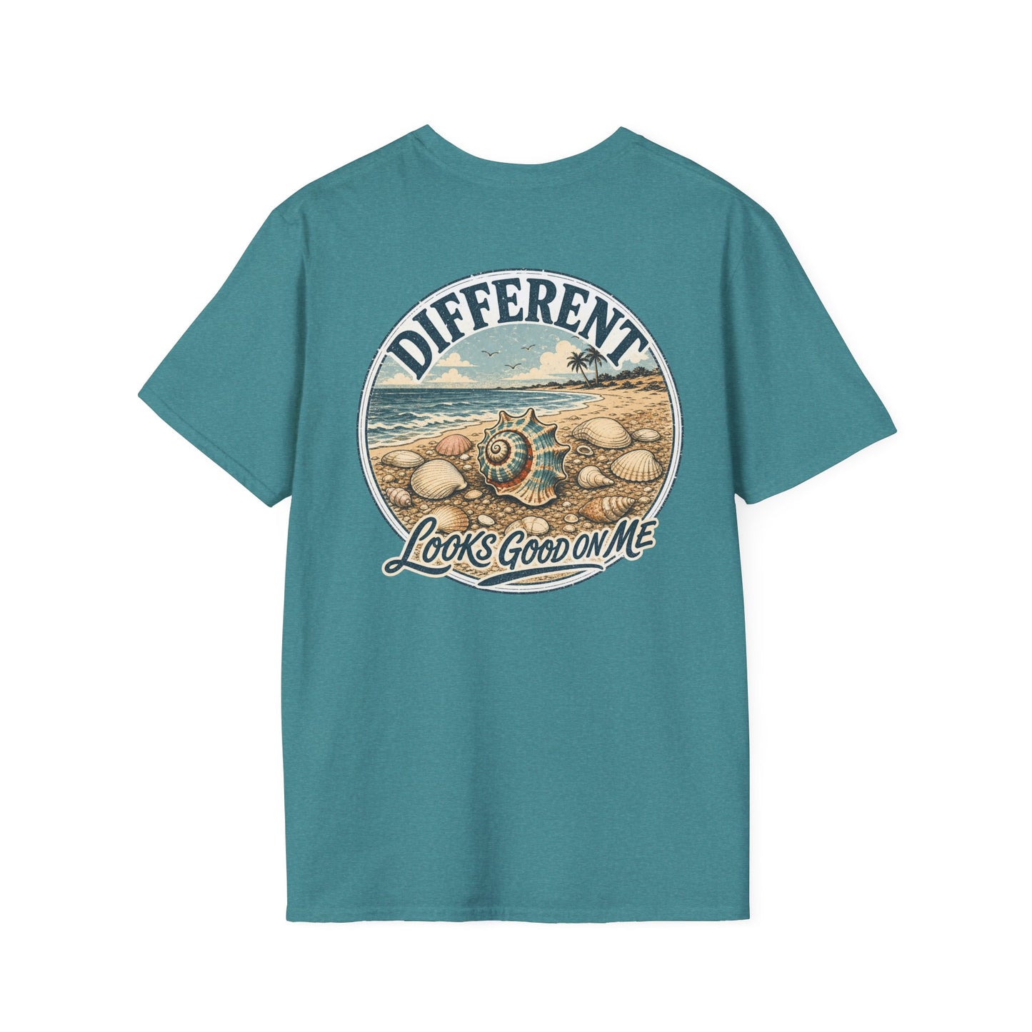"Different Looks Good On Me" Vintage Seashell Graphic Tee