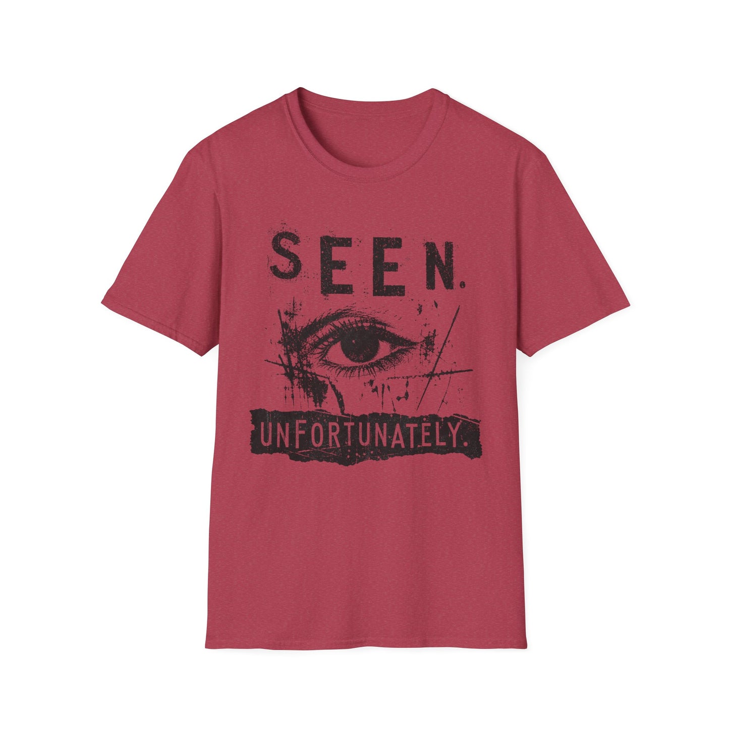 Seen. Eye Graphic T-Shirt — "Seen. Unfortunately." Vintage Grunge Tee