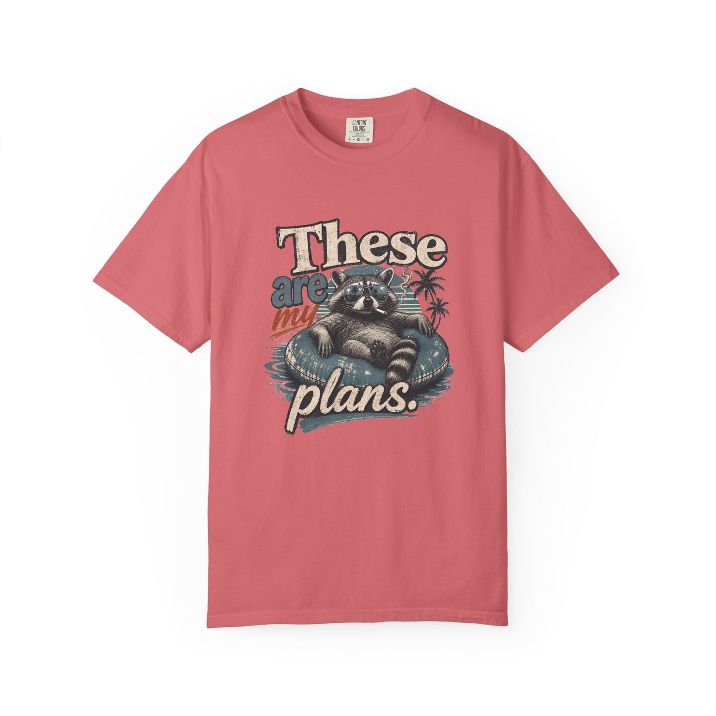 These Are My Plans T-Shirt — Neurodivergent Raccoon Beach Vibes Graphic Tee