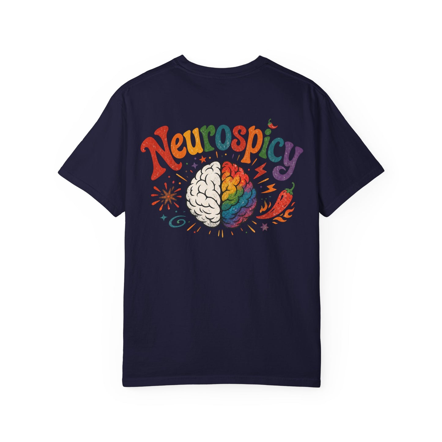 Neurospicy Rainbow Brain T-Shirt Neurodivergent Life