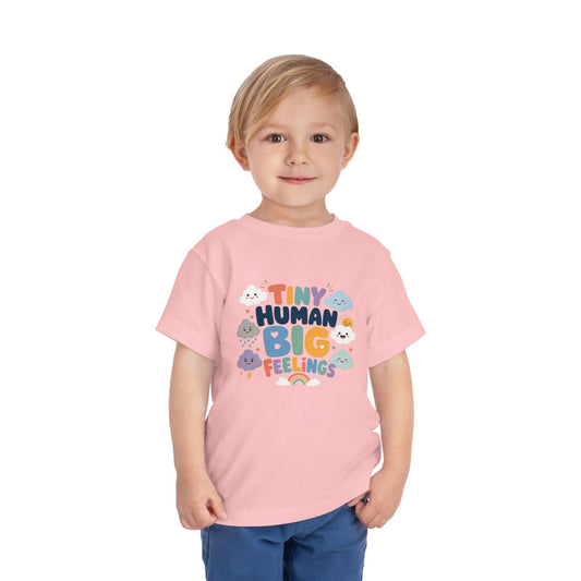 Tiny Human Big Feelings Toddler Tee image 1