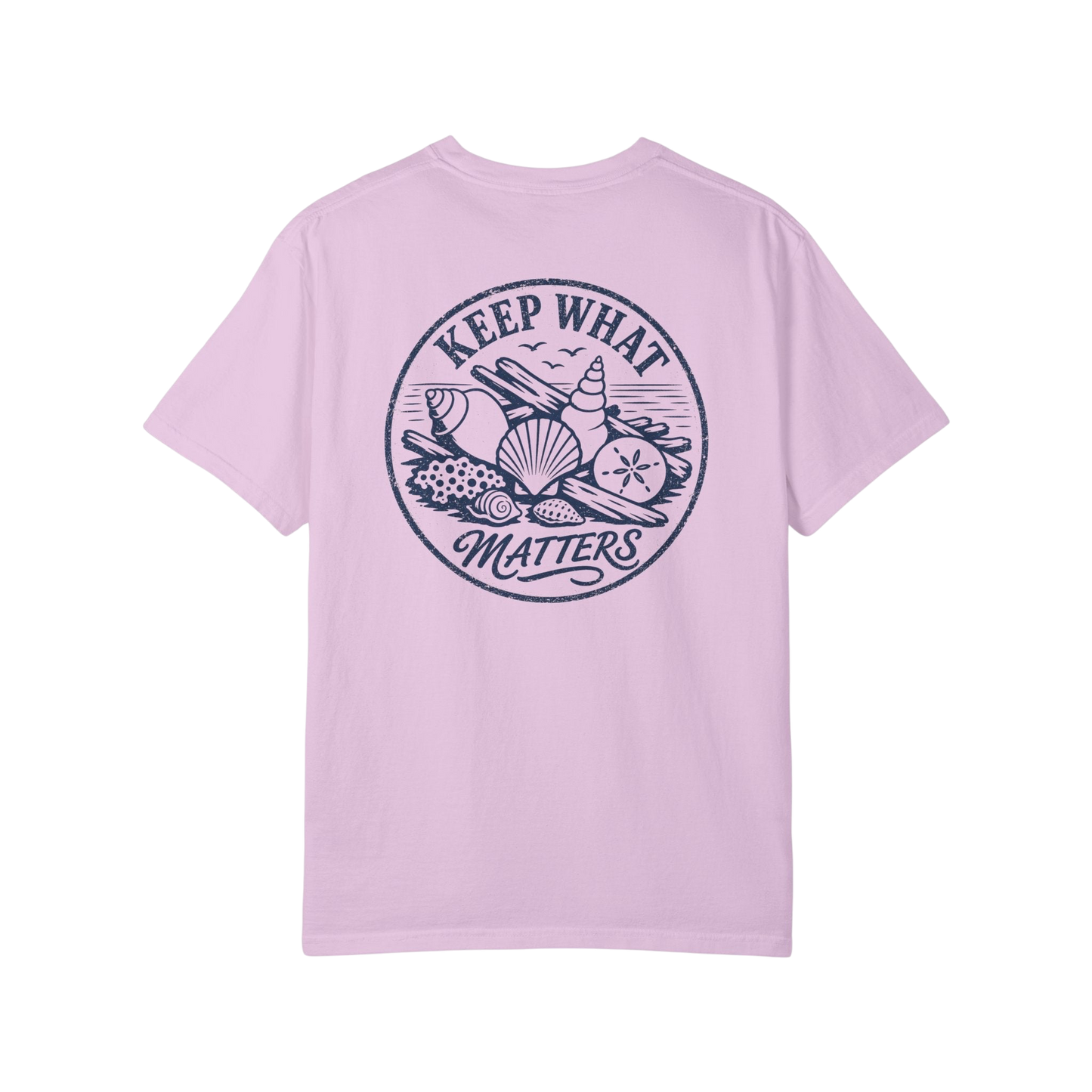 Keep What Matters T-Shirt — Beach Shells Graphic Tee