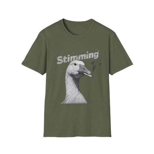 Stimming Goose T‑Shirt — Retro Silly Goose Graphic Tee for Autism & Sensory Pride
