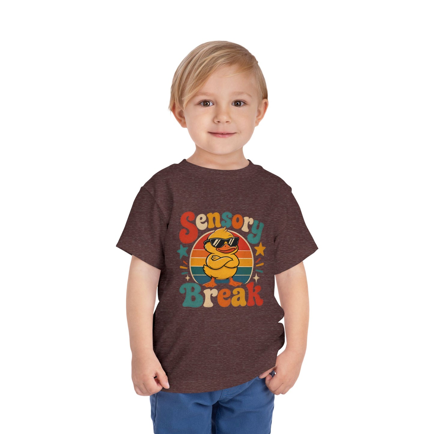 Sensory Break Toddler Tee — Cute Duck Graphic Kids Shirt
