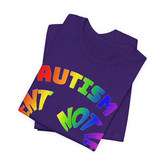 Autism Awareness T-Shirt — "Different Not Less" Rainbow Tee image 1