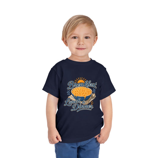 "Breakfast, Lunch & Dinner" Mac and Cheese Kids Shirt Toddler Tee