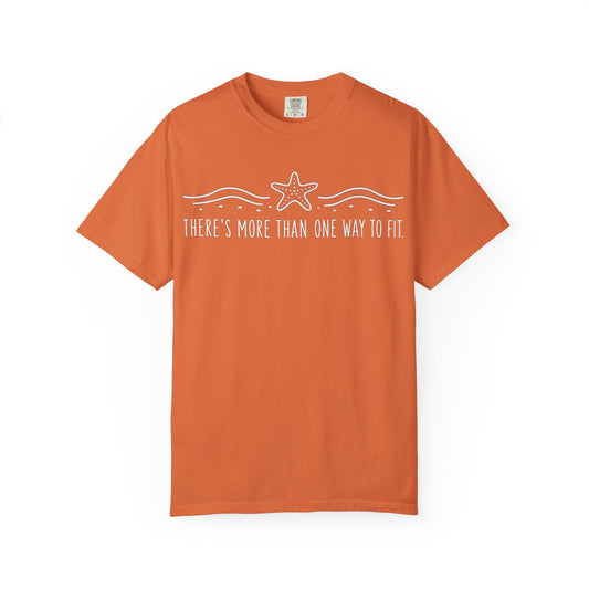 "There’s More Than One Way to Fit" Starfish White Print Graphic Tee