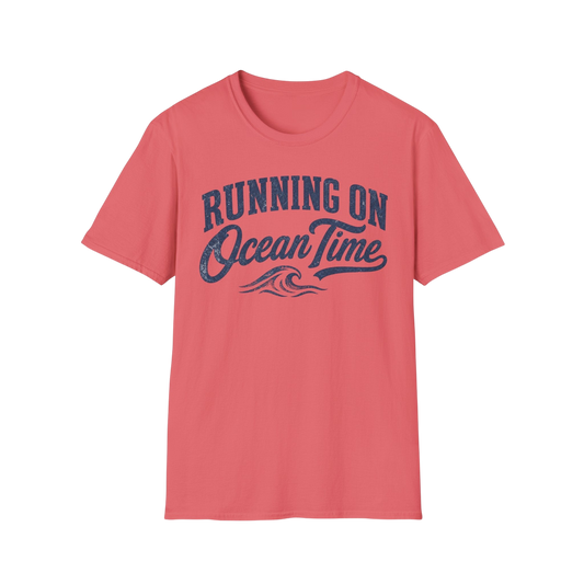 Running On Ocean Time T-Shirt — Coastal Beach Vibes Tee