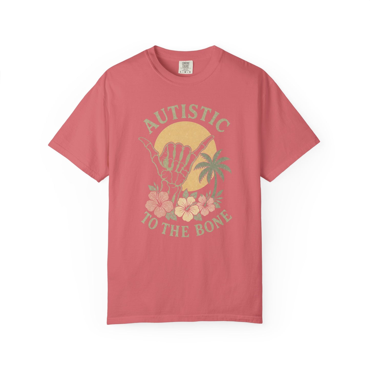 Autistic to the Bone T-Shirt — Retro Surf Shaka Autism Pride Tee