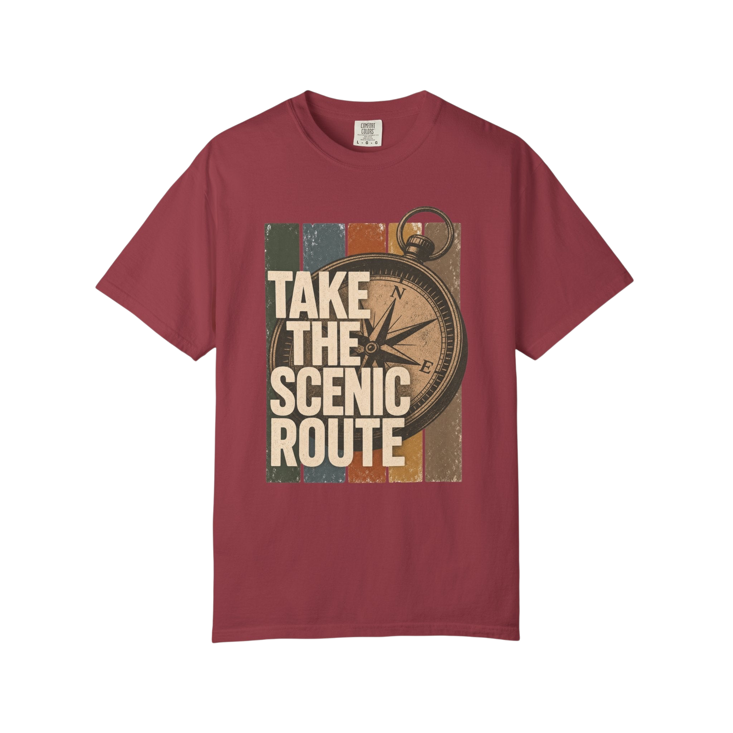 Take the Scenic Route T-Shirt — Vintage Compass Travel Tee