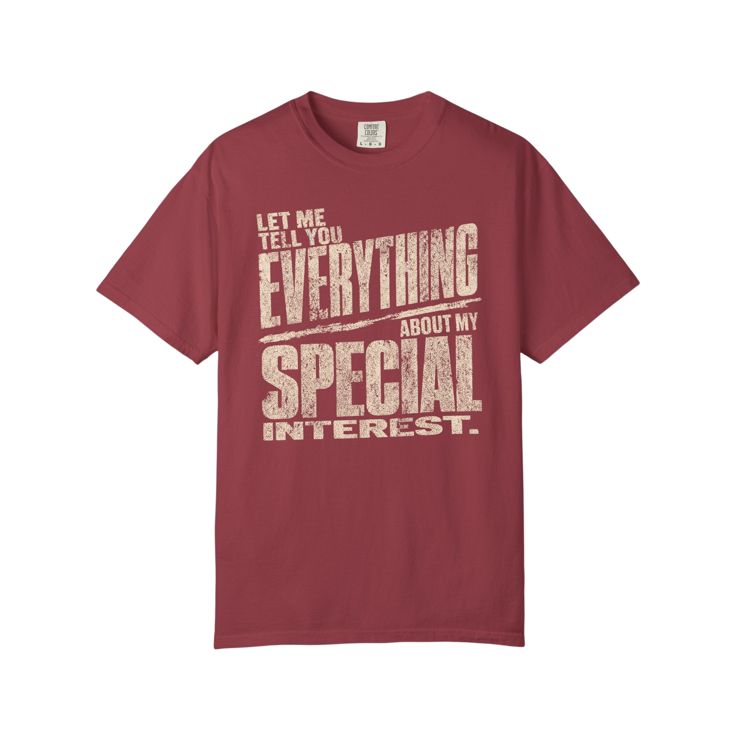 "Let Me Tell You Everything About My Special Interest" Neurodivergent Autism Graphic Tee