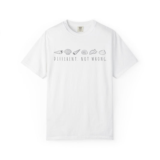 Different Not Wrong Seashell Graphic T-Shirt