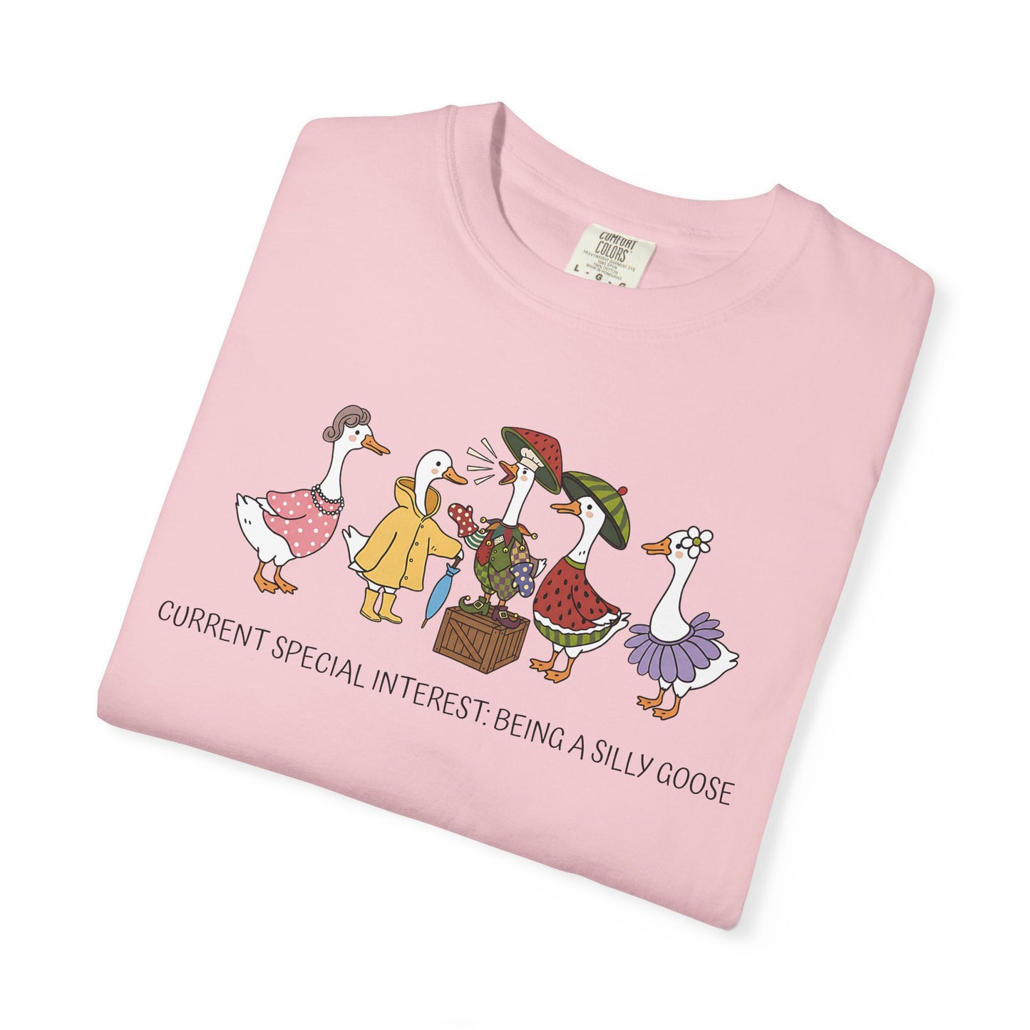 Silly Goose Special Interest Cartoon Graphic T-Shirt — Cute Vintage-style Goose Tee