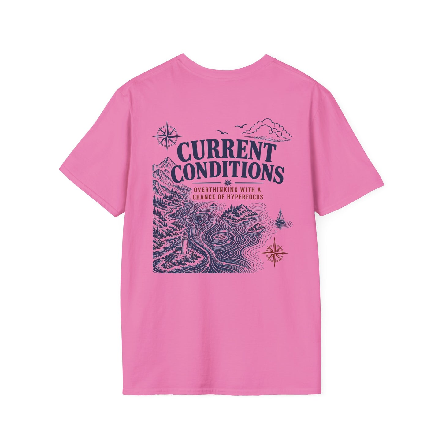 "Current Conditions" Nautical Lighthouse Compass Graphic T-Shirt