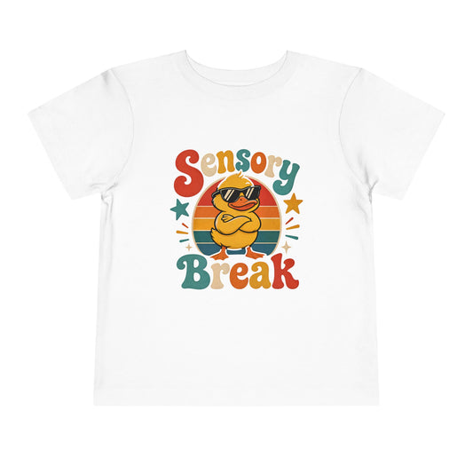 Sensory Break Toddler Tee — Cute Duck Graphic Kids Shirt