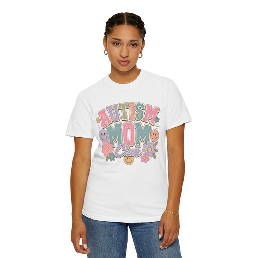 Autism Mom Club T-Shirt — Pastel Floral Support Tee image 1