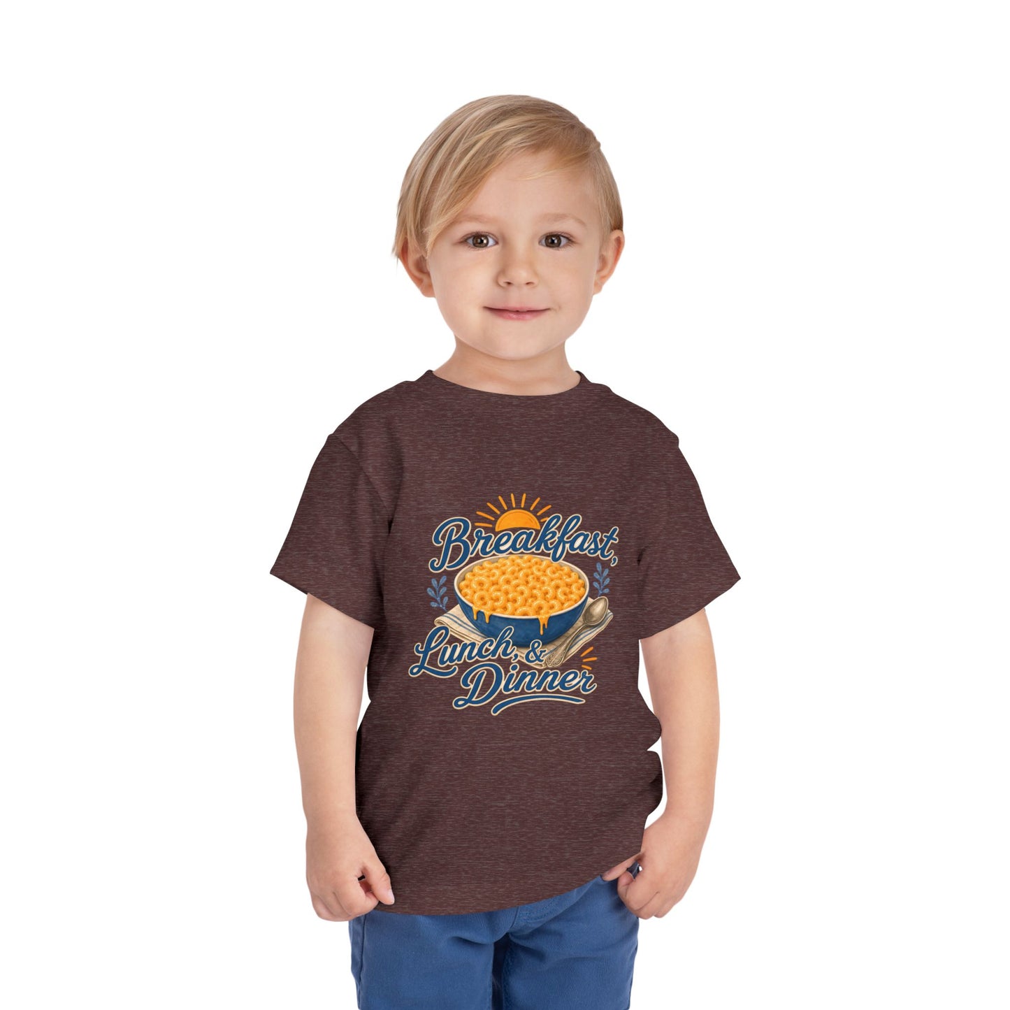 "Breakfast, Lunch & Dinner" Mac and Cheese Kids Shirt Toddler Tee