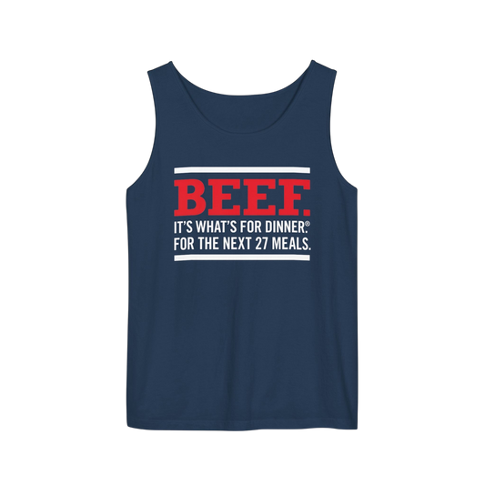 Beef: It’s What’s For Dinner — Funny Graphic Tank Top for Autistic people seeking routine - UNISEX image 12