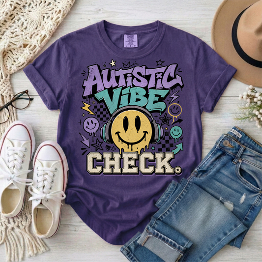 Autistic Vibe Check Graffiti Style T-Shirt
