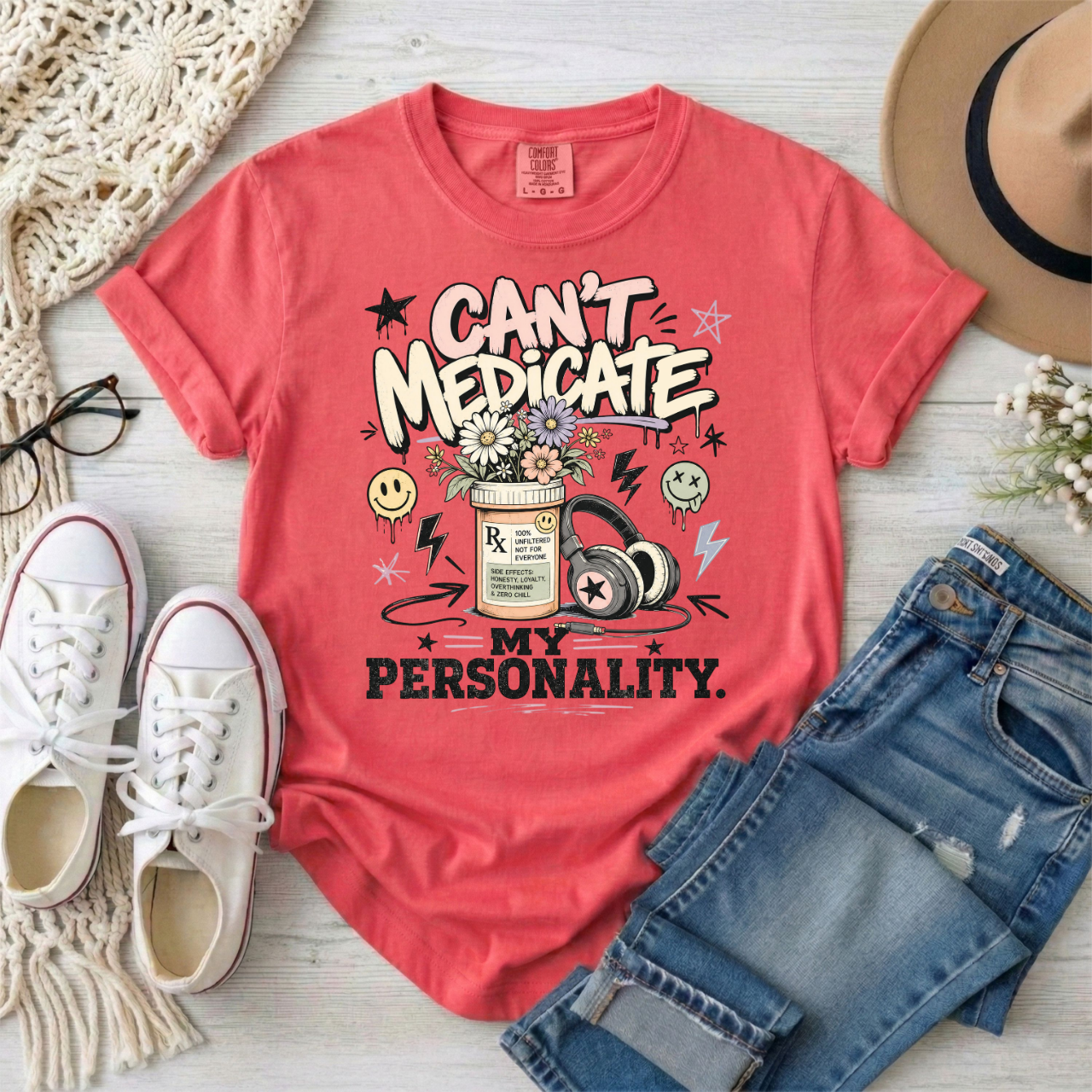 Can't Medicate My Personality Autism Awareness T-Shirt