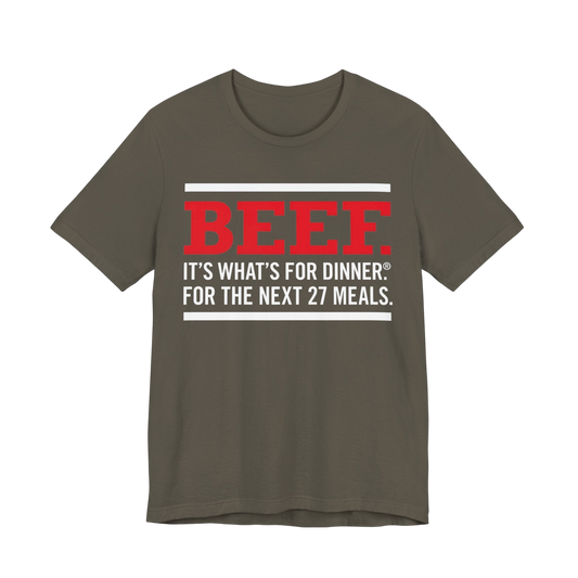 Beef It's What's For Dinner Funny Graphic Tee — Autistic Routine T-Shirt image 2