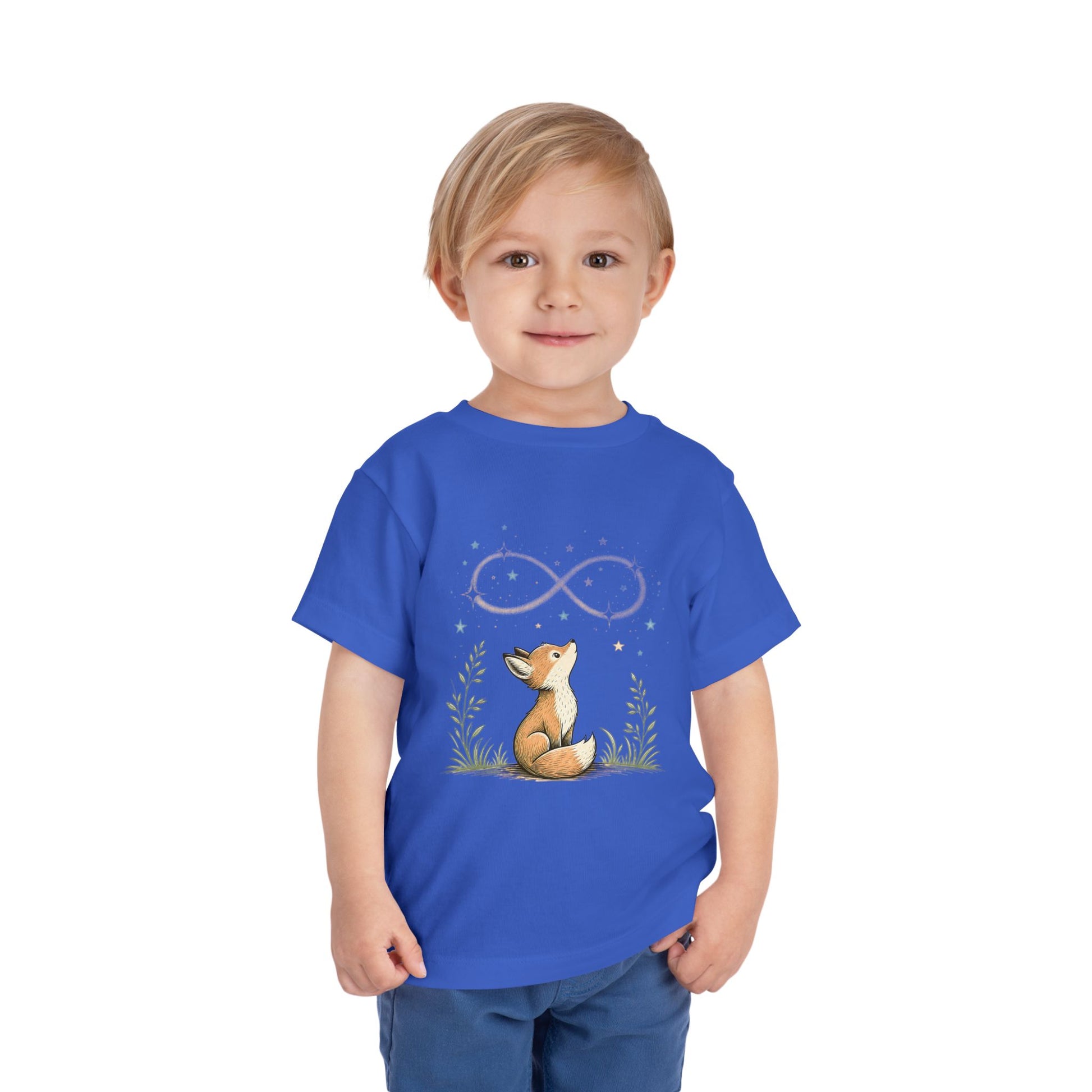 Toddler Tee — Little Fox Gazing at Stars Infinity Design image 14