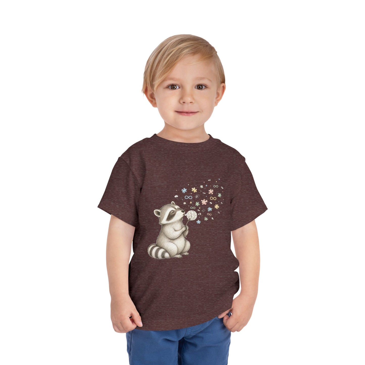 Toddler Tee — Cute Raccoon Blowing Bubbles Graphic Shirt for Kids image 22