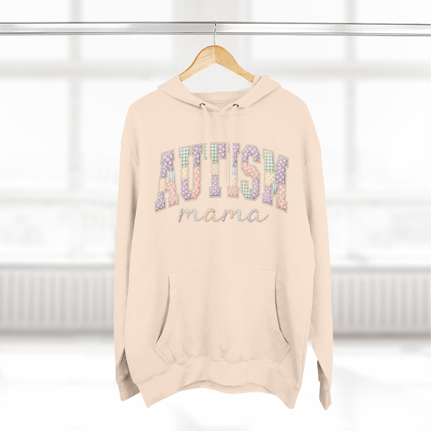 Autism Mama Hoodie — Pastel Patchwork-Pattern Support Sweatshirt image 15
