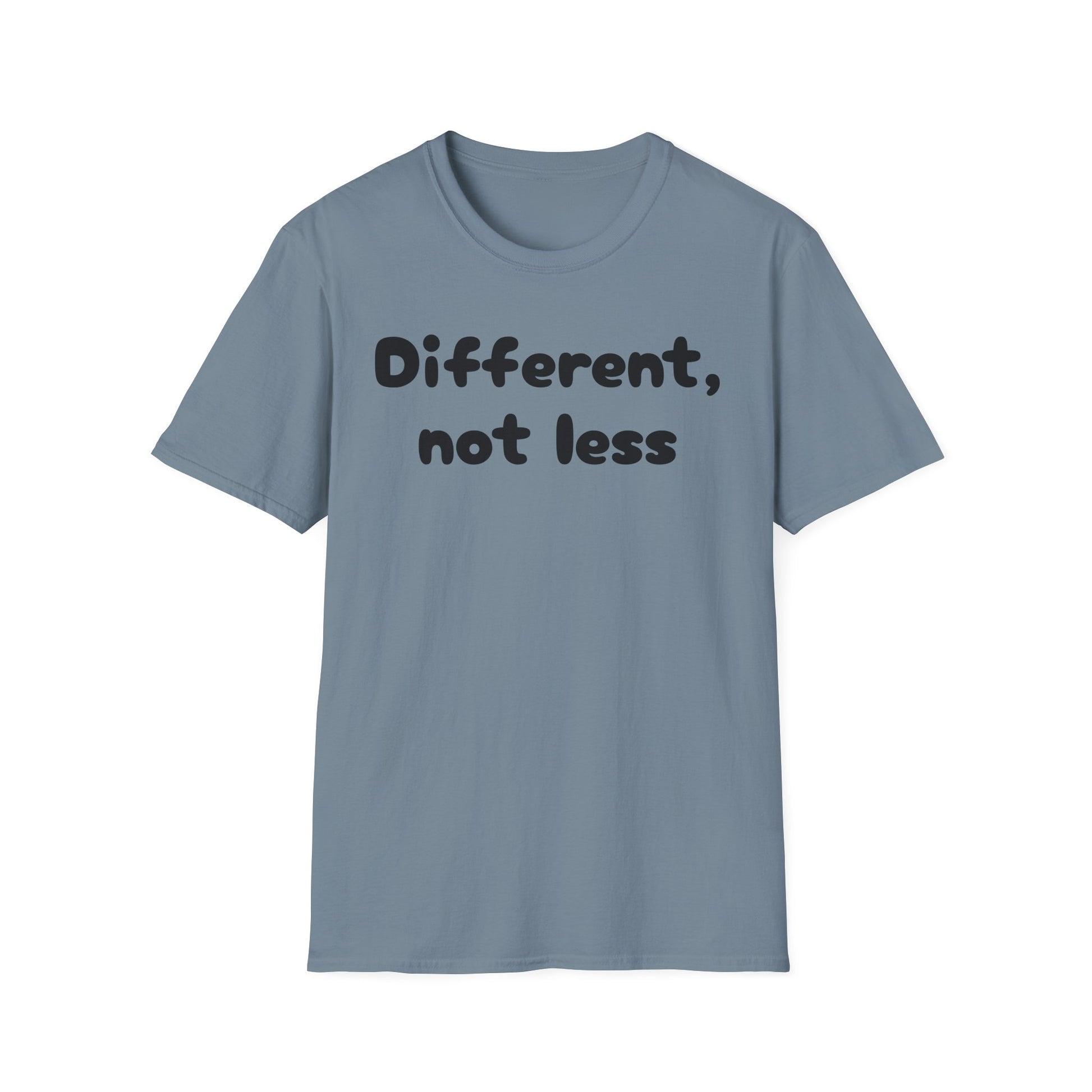 Different, Not Less T-Shirt — Autism Awareness Tee - Stone Blue, L image