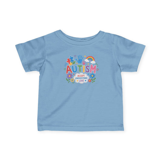 Infant Autism Support Shirt— "Autism: Accept Understand Love" Baby T-Shirt image 0