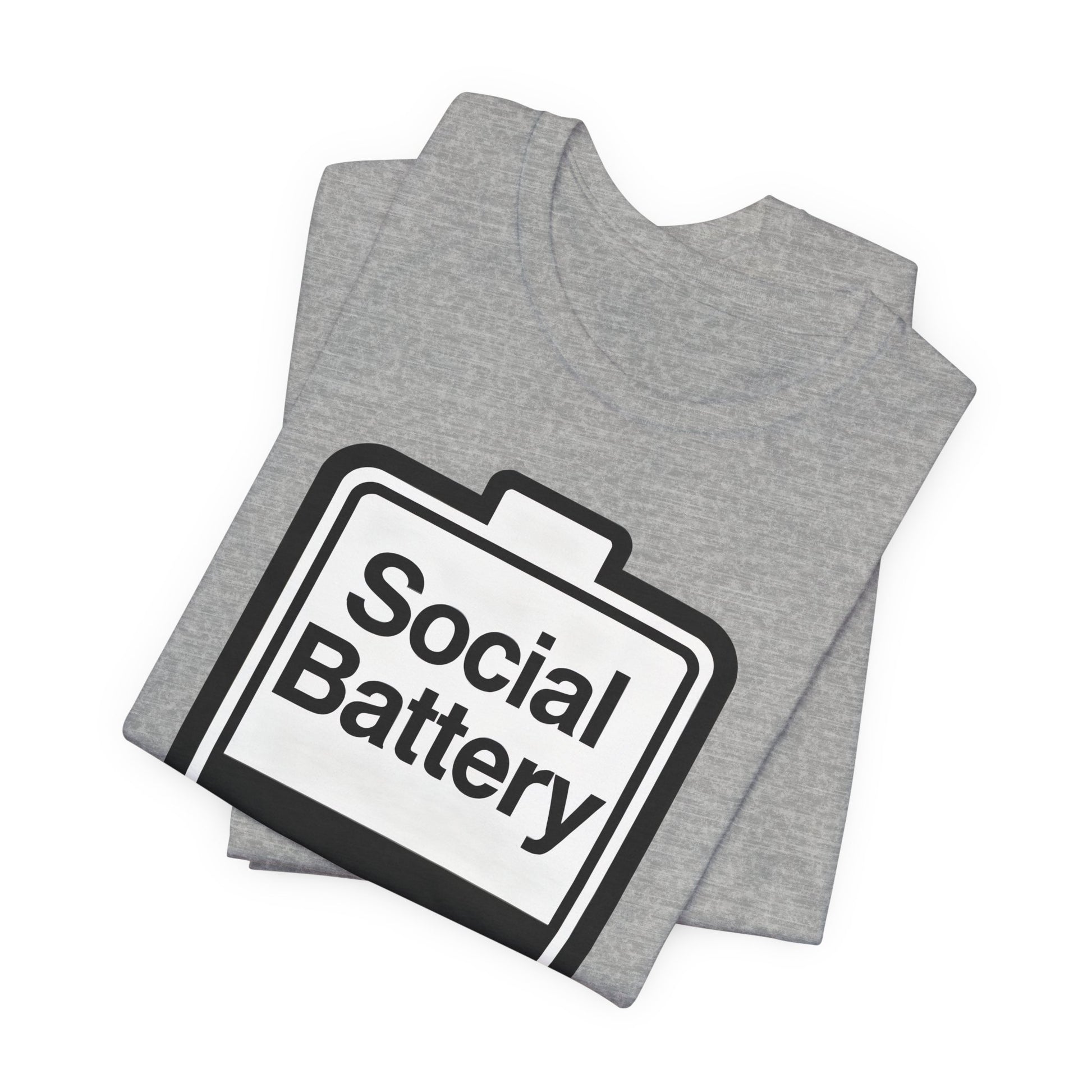 Social Battery 2% T-Shirt — Funny Introvert Low Energy Tee image 34