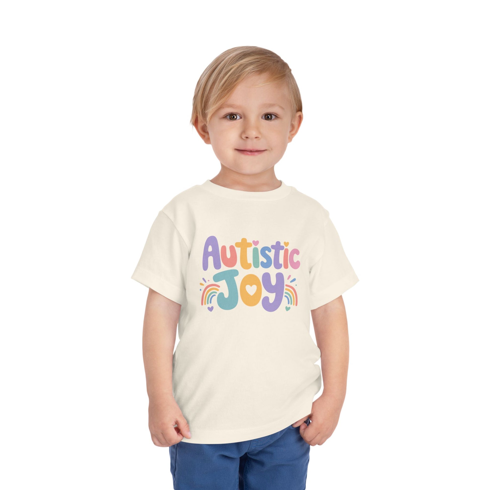 Toddler Tee — "Autistic Joy" Colorful Pride Shirt for Kids image 4