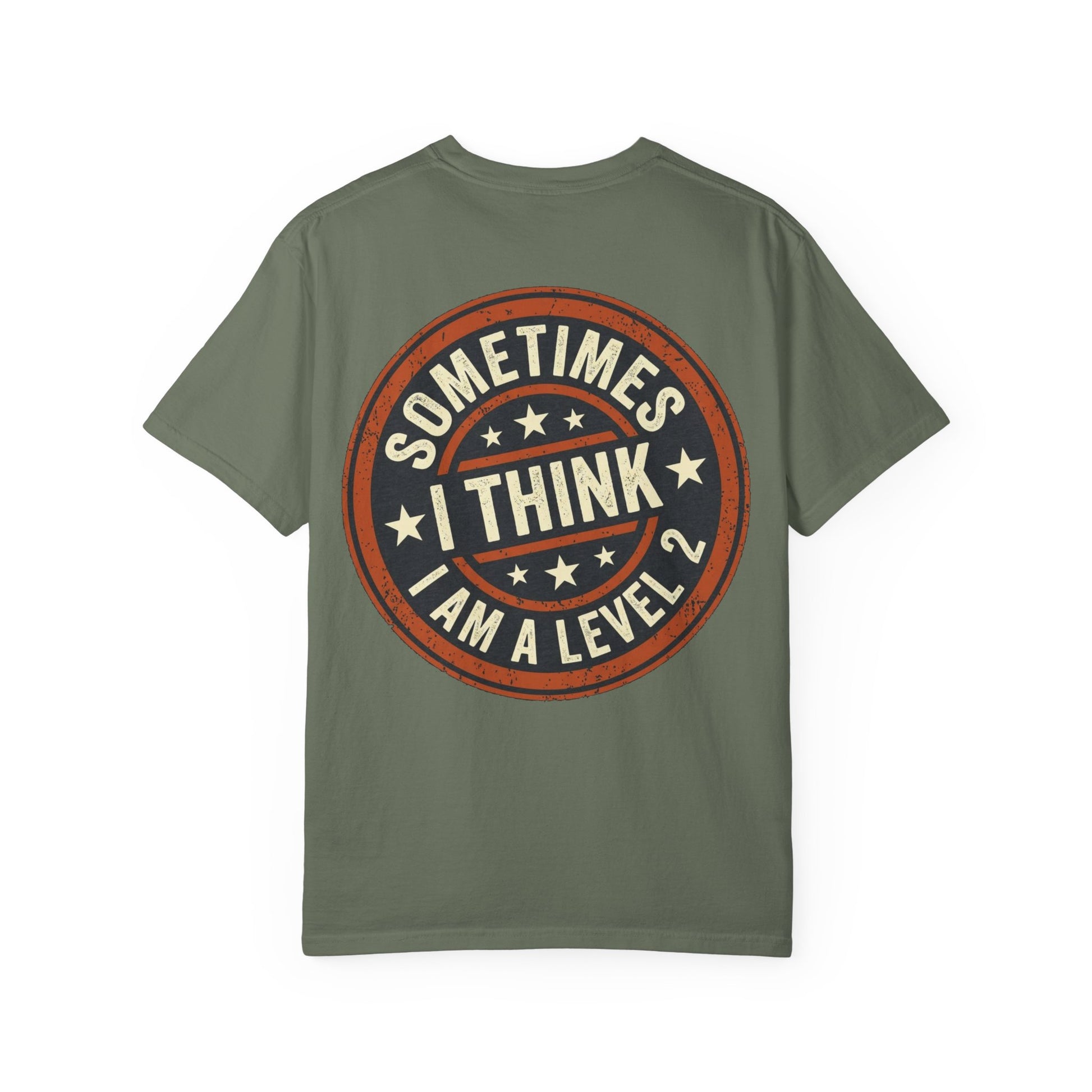 Sometimes I think I Am A Level 2 Tee Shirt -PRINT ON BACK- Comical T-Shirt -ASD Levels image