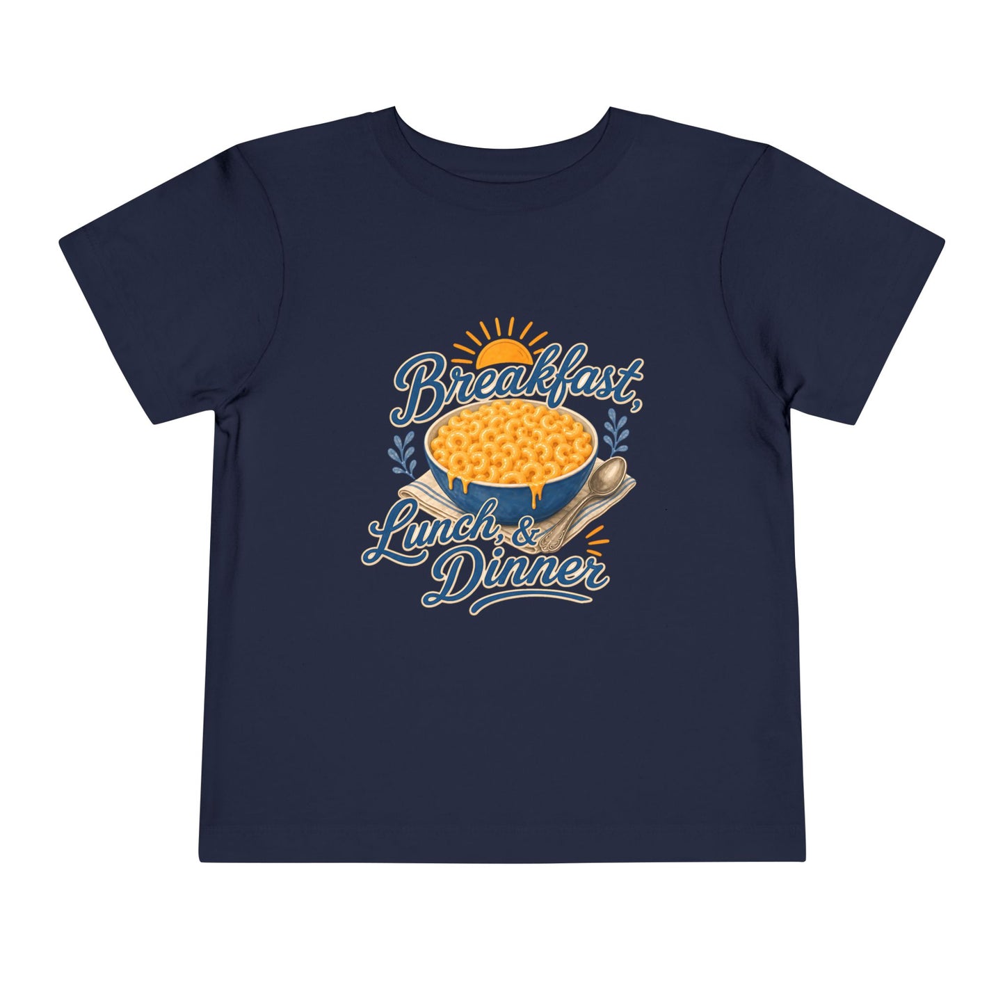 "Breakfast, Lunch & Dinner" Mac and Cheese Kids Shirt Toddler Tee