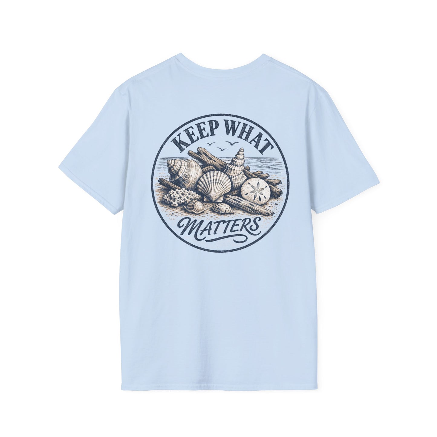 Keep What Matters Coastal Seashell T-Shirt