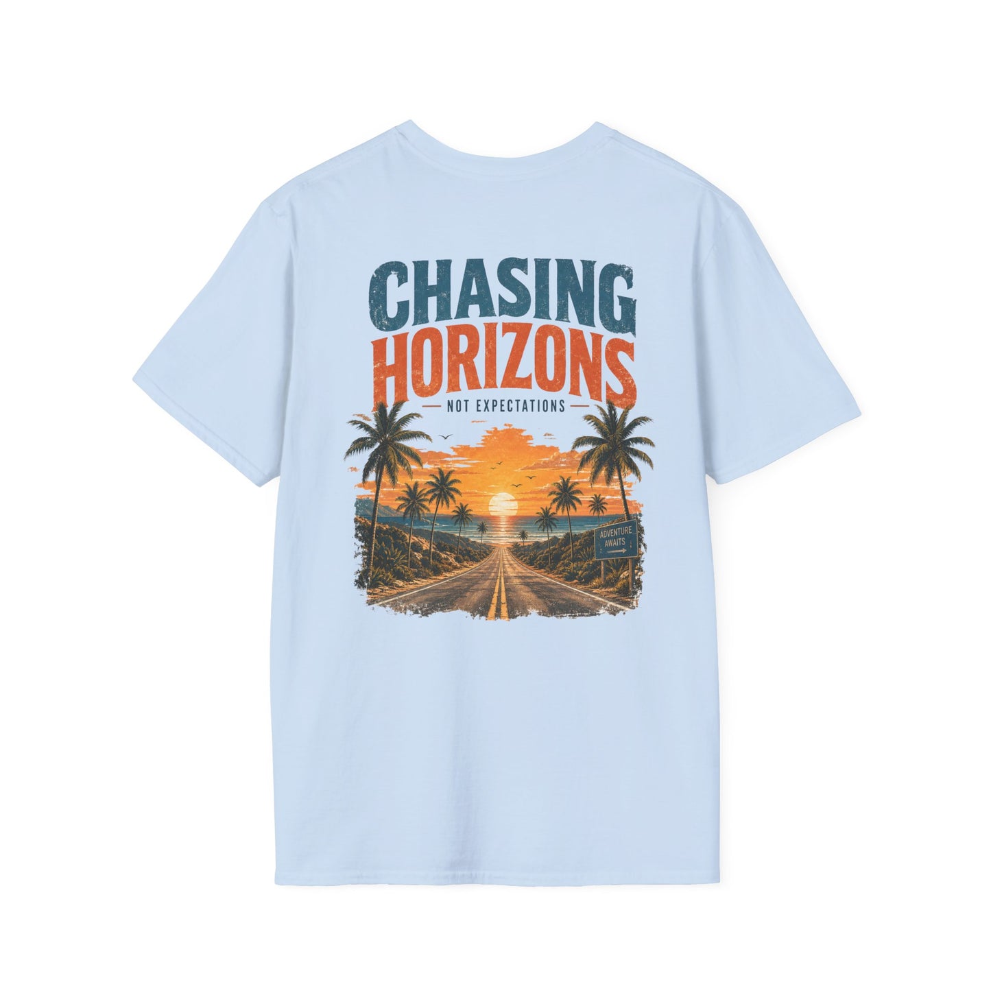 Chasing Horizons Graphic Tee – Retro Open Road T-Shirt
