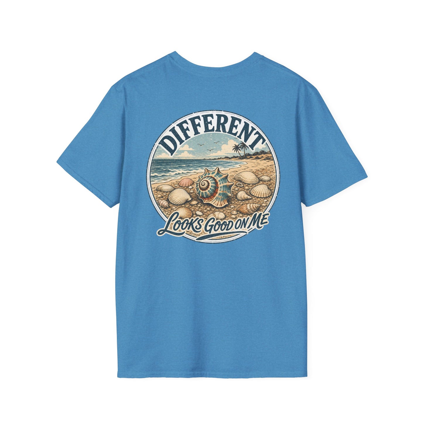"Different Looks Good On Me" Vintage Seashell Graphic Tee