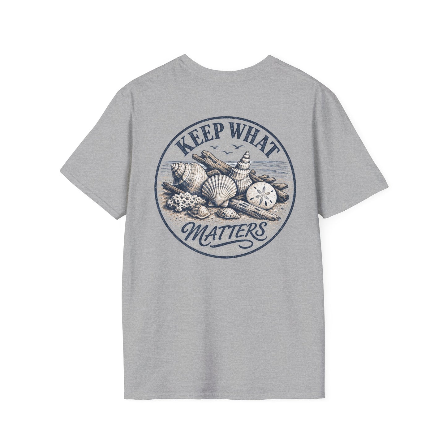 Keep What Matters Coastal Seashell T-Shirt