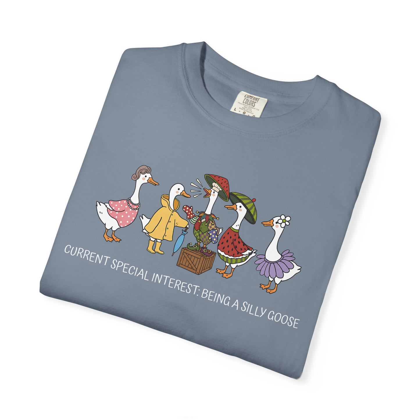Silly Goose Special Interest Cartoon Graphic T-Shirt — Cute Vintage-style Goose Tee