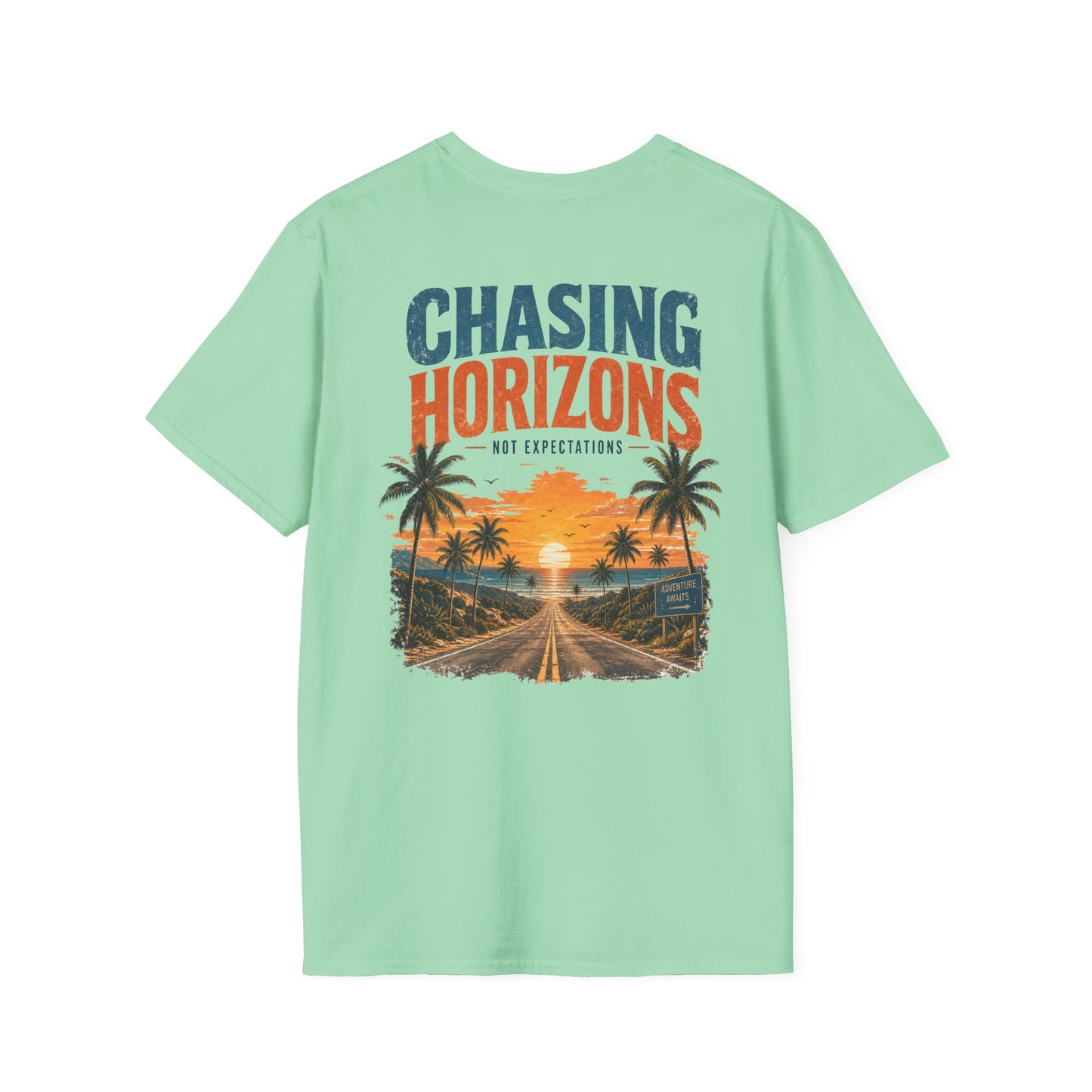 Chasing Horizons Graphic Tee – Retro Open Road T-Shirt
