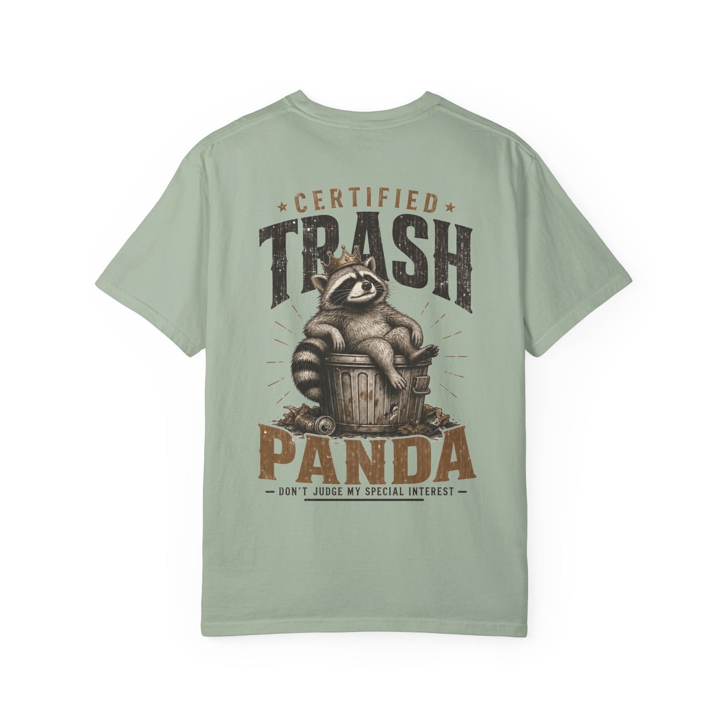 Certified Trash Panda T-Shirt — Funny Raccoon Graphic Tee BACK PRINT