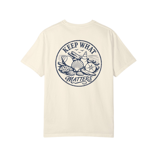 Keep What Matters T-Shirt — Beach Shells Graphic Tee