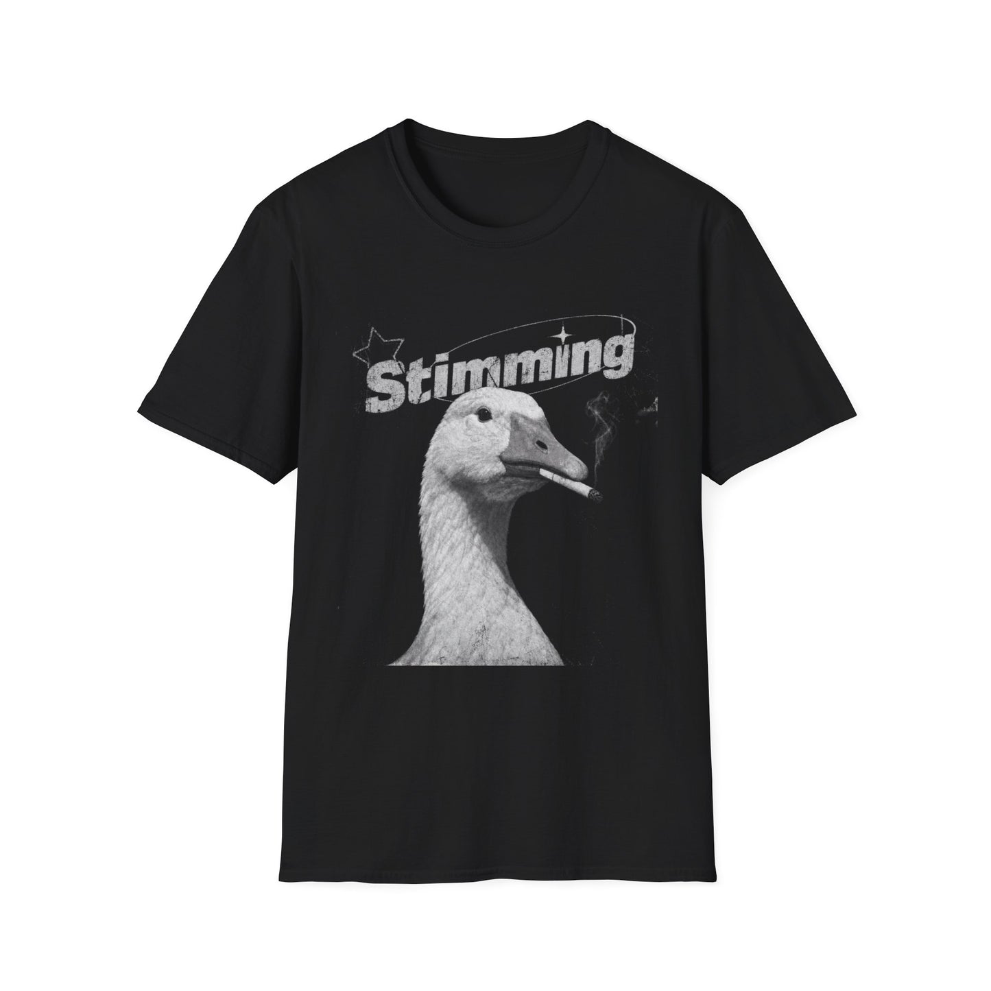 Stimming Goose T‑Shirt — Retro Silly Goose Graphic Tee for Autism & Sensory Pride