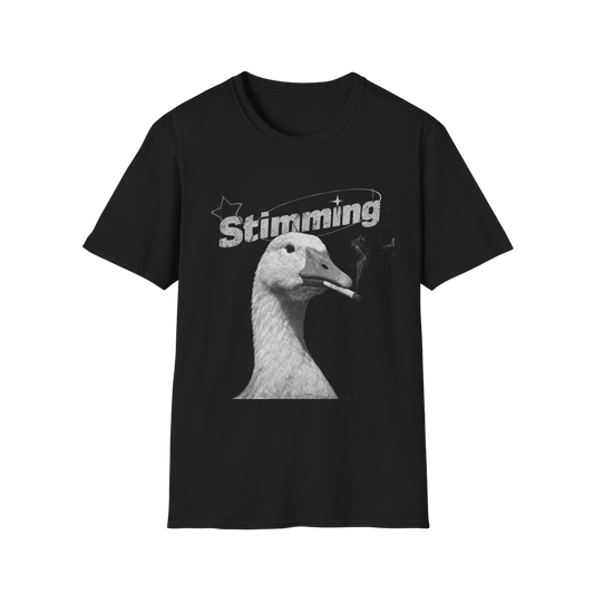 Stimming Goose T‑Shirt — Retro Silly Goose Graphic Tee for Autism & Sensory Pride
