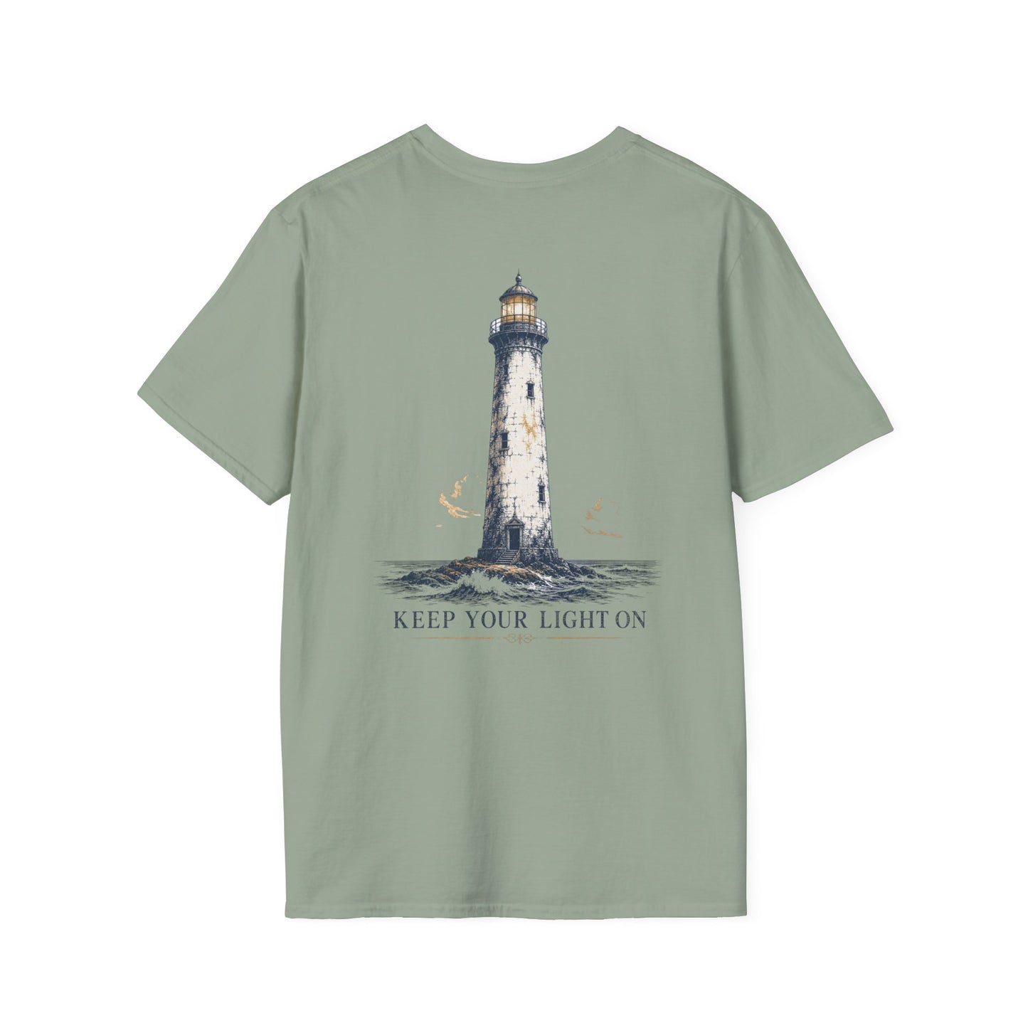 "Keep Your Light On" Vintage Lighthouse Graphic Tee