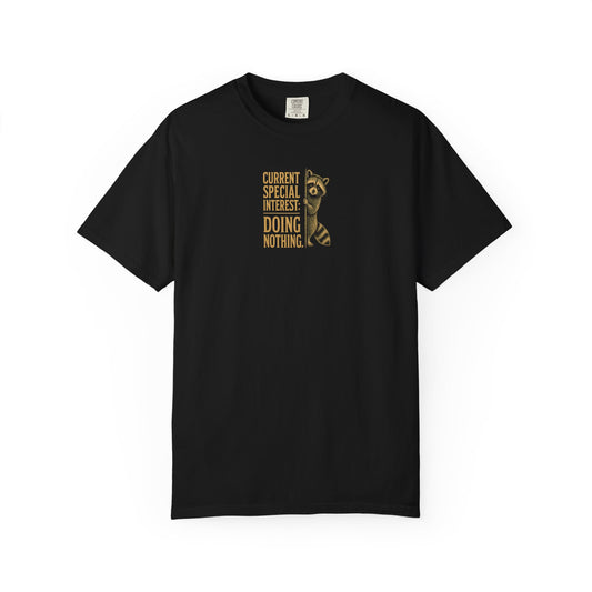 'Current Special Interest: Doing Nothing' Raccoon Graphic Tee