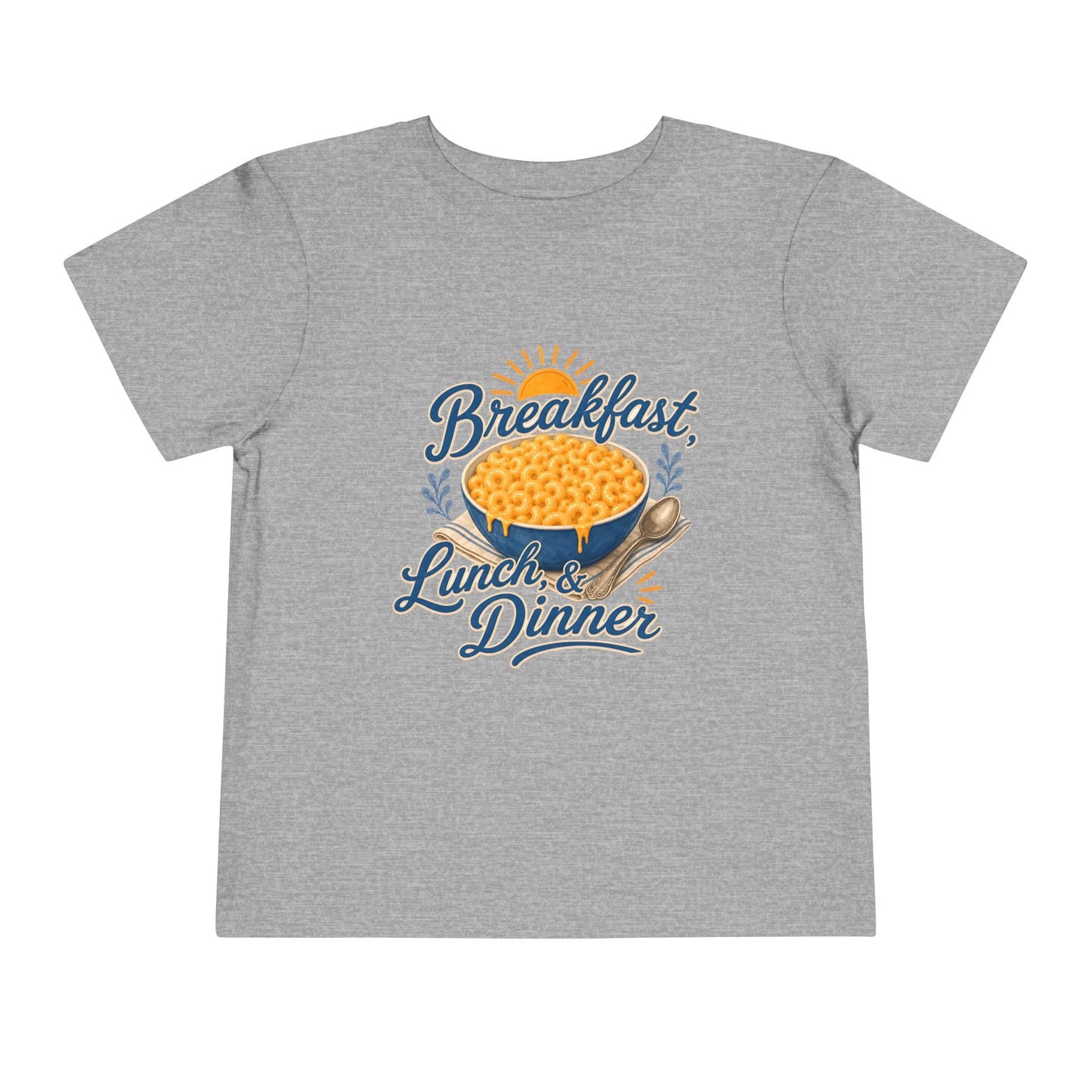 "Breakfast, Lunch & Dinner" Mac and Cheese Kids Shirt Toddler Tee